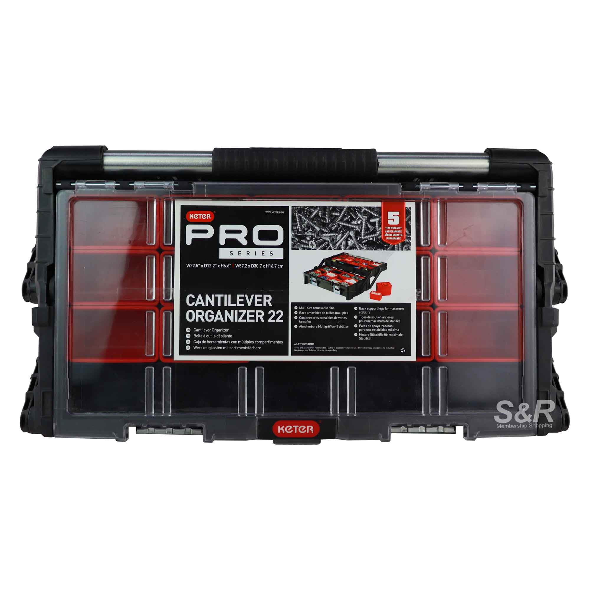 Keter Pro Series Cantilever Organizer 22 22.5x12.2x6.6in Keter Pro Series Cantilever Organizer 22 22.5x12.2x6.6in